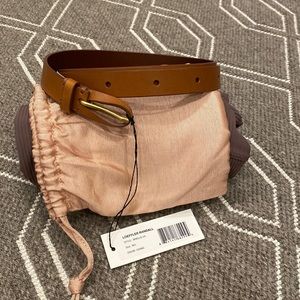 NWT Loeffler Randall Brielle belt M/L cognac